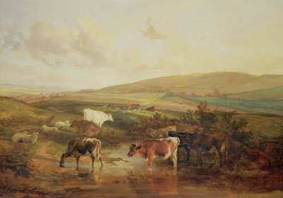 Grazing Animals by Thomas Sidney Cooper